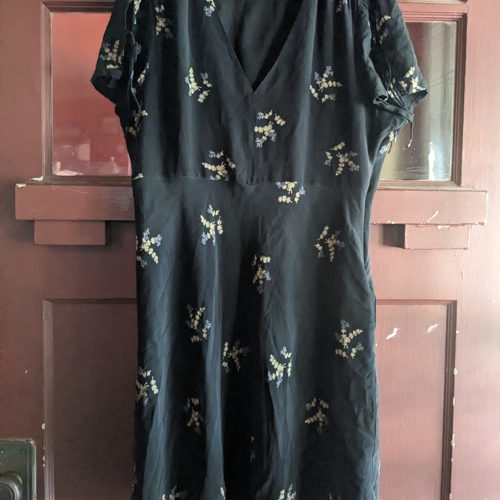 (Host Pick)Madewell Silk Poppy dress in Wild Botanic print - Picture 13 of 15